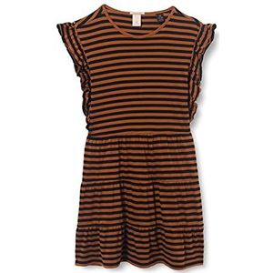 Scotch & Soda Jersey A-lijn jurk met Gathered Layers in Yarn Dye Stripe jurk voor meisjes, 0596 Combo Q