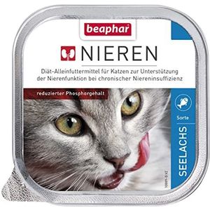 Beaphar Nierdieet, variëteit: koolvis, voor katten, zachte voeding voor nierproblemen, complete voeding voor chronische nierinsufficiëntie, per stuk verpakt (1 x 100 g)