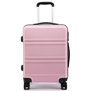 Kono Reiskoffer met harde schaal, ABS, 65 cm, 61 liter, Roze, Handbagage