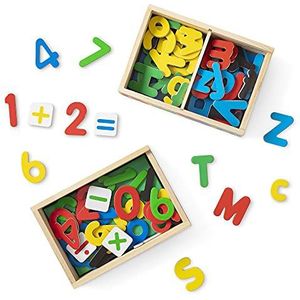 Melissa & Doug - Magnetisch houten alfabet en magnetische houten getallen