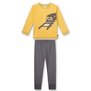 Sanetta Pyjama pour garçon jaune | Pyjama confortable pour garçon long. | Ensemble de pyjama taille, ocre, 104