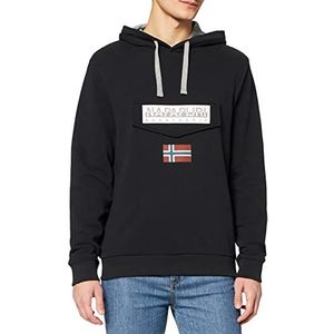 Napapijri Berlyn Sweatshirt met capuchon voor heren, zwart.