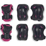 Rollerblade Unisex - volwassenen Skate Gear 3 protectoren, zwart/roze, XXS