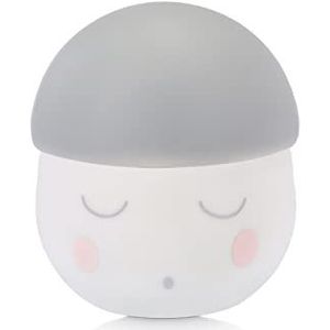 Babymoov Squeezy grijs nachtlampje, zachte siliconen nachtlamp, slaaphulp voor baby's en kinderen, batterijduur van 200 uur