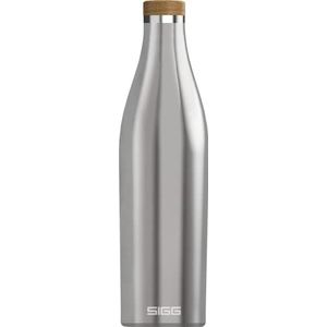 SIGG - Thermosfles - Meridian Brushed - Waterdicht & Extra dun - BPA-vrij - Plasticvrij - 18/8 roestvrij staal - Dubbelwandig - Bamboe dop - Geborsteld - 0,7 l