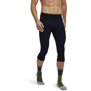 FALKE Heren Basic Broek 3/4M TI Sneldrogend functioneel materiaal 1 stuk Zwart (Black 3000) Milieuvriendelijk XL