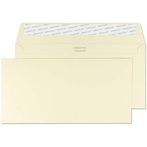 Blake Creative Colour DL+ 114 x 229 mm 120 g/m² Enveloppes Bande Adhésive (25200) Glace Vanille - Boîte de 25