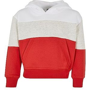 Urban Classics Meisjes hoodie met wijde snit in blokkleur in 3 kleuren, maten 110/116 - 158/164 wit lichtgrijs, 110-116, wit/lichtgrijs