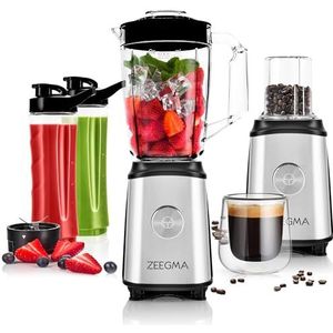 Zeegma Vitamine - Blender - Met glazen kan - 1 liter - 1050 Watt - Mix&GO