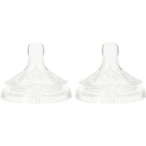 Philips Avent natuurlijke speen SCF044/27, 6 m met 3 gaten, maat 4, transparant, 2 stuks