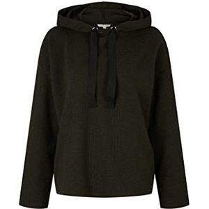 TOM TAILOR Denim cosy dames hoodie, 28581 - Olive Black Houndstooth