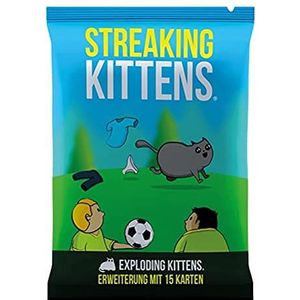 Asmodee Exploding Kittens Streaking Kittens kaartspeluitbreiding, Duits (mogelijk niet beschikbaar in Nederlandse versie)