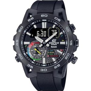 Casio Analoog Model Horloge Edice. Merk ECB-40MP-1AEF, zwart., Armband