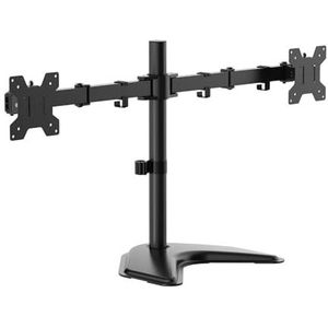 AISENS - DT32TSR-285 - Tafelstandaard met Eco sokkel draaibaar en kantelbaar voor monitor/tv 10 kg (3 draaipunten, 2 armleuningen) van 17-32, zwart
