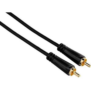 Hama 39122154 RCA-kabeladapter voor RCA-kabel (RCA, CA, Male Connector/Male Connector, 3 m, Zwart)