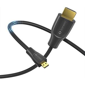 Sonero® Premium High Speed Micro HDMI naar HDMI 4K kabel, Micro HDMI D stekker naar HDMI A stekker, vergulde contacten, dubbel afgeschermd, 1.00m