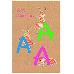 Komar ABC Animal A muurschildering kinderkamer letters foto's woonkamer slaapkamer decoratie zonder lijst P036A-30x40 grootte 30x40 cm (breedte x hoogte)