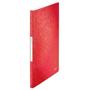 Leitz Wow 46310026 Porte-vues Format A4 20 pochettes Capacité 40 feuilles Rouge