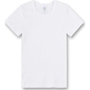 Sanetta Onderhemd jongens meisjes onderhemd korte mouwen onderhemd katoen onderhemd wit, Wit.