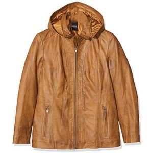 Urban Leather Sk1 leren jas met capuchon voor dames, Bruin