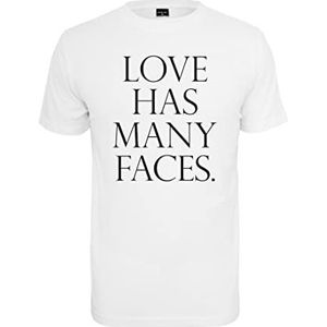 Mister Tee Love Has Many Faces T-shirt voor heren, wit, maat XL, MT1968, XXL, MT1968, XXL, MT1968