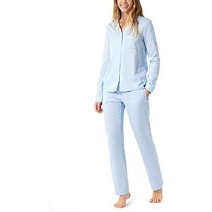 Schiesser Pyjama, lang, voor dames, lichtblauw, 46, Lichtblauw