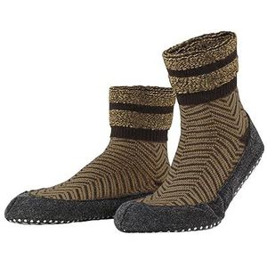 FALKE Cosyshoe Herringbone 1 paar sokken voor Herringbone scheerwol met siliconen noppen (1 stuk), bruin (Dark Brown 5235)