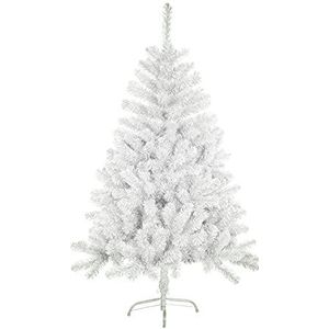 SOLAGUA NAVIDAD Kunstkerstboom, kerstboom met standaard, 150-240 cm (wit, 150 cm, 293 tips)