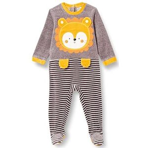 Chicco Jumpsuit met ruguitsnijding voor baby's en peuters, uniseks, 0-24 maanden (1 stuk), grijs en oranje.