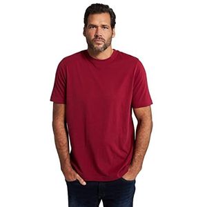 JP 1880 Menswear 702558 T-shirt voor heren, ronde hals, maat L-8XL, Wijn rood