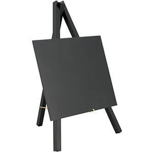 SECURIT® Mini Tripod tafelblad van hout met zwarte lak, 24 x 15 cm