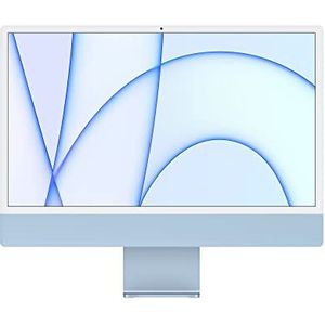 Apple iMac (24 inch, Apple M1-chip met 8 kernen CPU en 8-core GPU, RAM, 256 GB SSD) - blauw