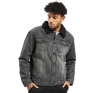 Brandit Sherpa Denim jas voor heren, zwart.