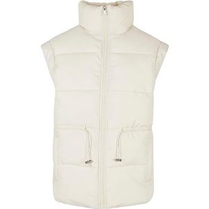 Urban Classics Dames Waisted Puffer Vest Damesjas, Whitesand