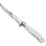 Arcos Uitbeenmes 5 inch met 130 mm nitrum roestvrijstalen mes, professioneel mes voor het snijden van vleesbotten, ergonomische handgreep van polypropyleen, serie Riviera wit, wit
