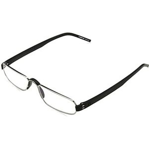 Rodenstock ProRead R2180 Leesbril, uniseks leesbril, leeshulp bij verziendheid, bril met licht roestvrij stalen frame (+1 / +1,5 / +2 / +2,5), grijs.