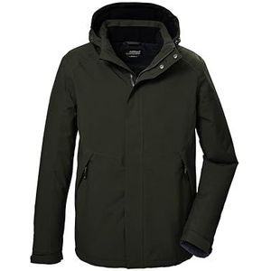 killtec Functionele outdoorjas voor heren met afneembare capuchon KOW 4 MN JCKT, Dark Moss, XXL, 41843-000