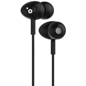 SUNSTECH POPS Black 100-1000HZ In-ear hoofdtelefoon, geïntegreerde microfoon, 3,5 mm jackstekker, 1,2 m kabel