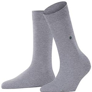 Burlington Dames Lady sokken ademend duurzaam biologisch katoen effen gekleurd met platte teennaad voor dagelijks gebruik en werk eenheidsmaat, cadeau-idee 1 paar, Grijs (Arctic Melange 3221) nieuw -