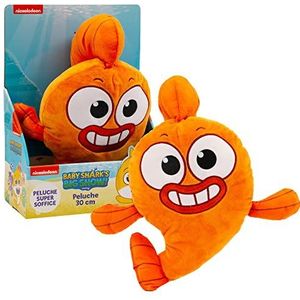 Baby Shark Big Show - pluche dier in de vorm van een vis in de kleur oranje om te kussen, 30 cm, voor kinderen vanaf 3 jaar, BAH17200, Giochi Preziosi - William