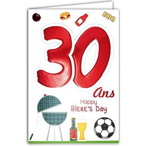 Age Mv 69-2028 verjaardagskaart voor heren, motief: bier, voetbal, barbecue, hamburger, party, vrienden