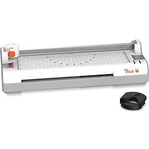 Peach 4-in-1 A4 lamineerapparaat met hoeken, cutter, lamineerfolie, ABS, klaar voor gebruik in 3-5 minuten, 2 x 125 micron, 250 mm/min, voor warm en koud lamineren