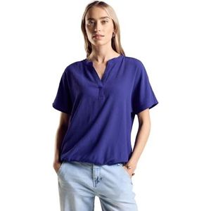 STREET ONE Haut de chemisier avec structure, Violet/bleu., 38