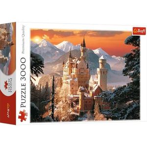 Puzzel Neuschwanstein Kasteel Bavaria in de winter (3000 stukjes)