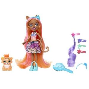 Enchantimals Mini-pop betoverd gala-haar met figuur van haar huisdier, met rok en afneembare accessoires, speelgoed voor kinderen, vanaf 3 jaar, HNV30