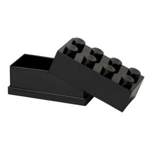 Room Copenhagen LEGO Mini Box Brique 8 Noir 4,6 x 9,1 x 4,3 cm