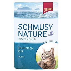 Schmusy Nature Thon Pure in Jelly natvoer voor volwassen katten, 24 x 100 g