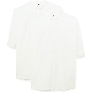 Vero Moda Vmgittana Ls Long Shirt WVN GA Curve dames blouse, Sneeuwwitje, 50 oversized, Sneeuwwitje