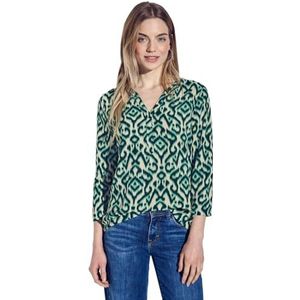Street One A322966 T-shirt met knopen voor dames, Fir Groen, 38