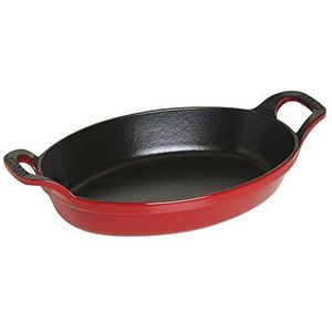 Staub Stapelbare ovale ovenschaal van gietijzer, 24 cm, 1 l